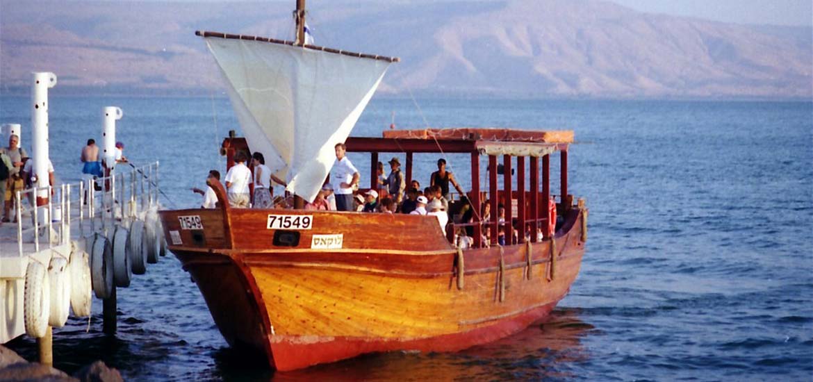 Boat on the Sea of Galilee, Pilgrimage to Holy Land